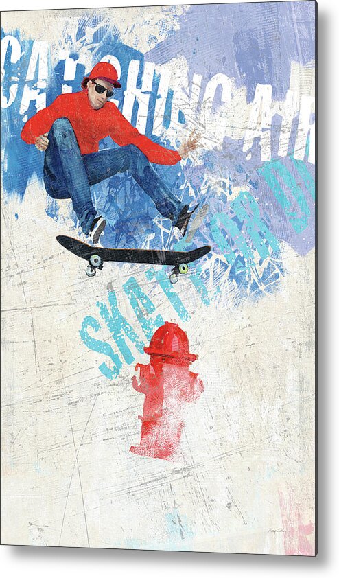 Abstract Metal Print featuring the painting Catching Air I by Avery Tillmon