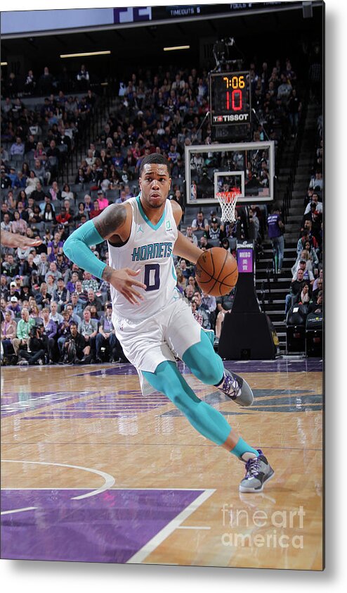 Nba Pro Basketball Metal Print featuring the photograph Charlotte Hornets V Sacramento Kings by Rocky Widner