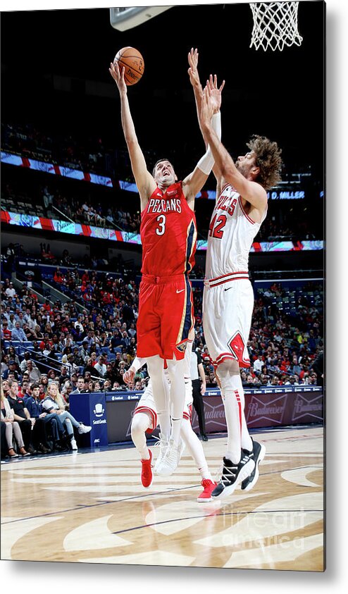 Smoothie King Center Metal Print featuring the photograph Chicago Bulls V New Orleans Pelicans by Layne Murdoch Jr.