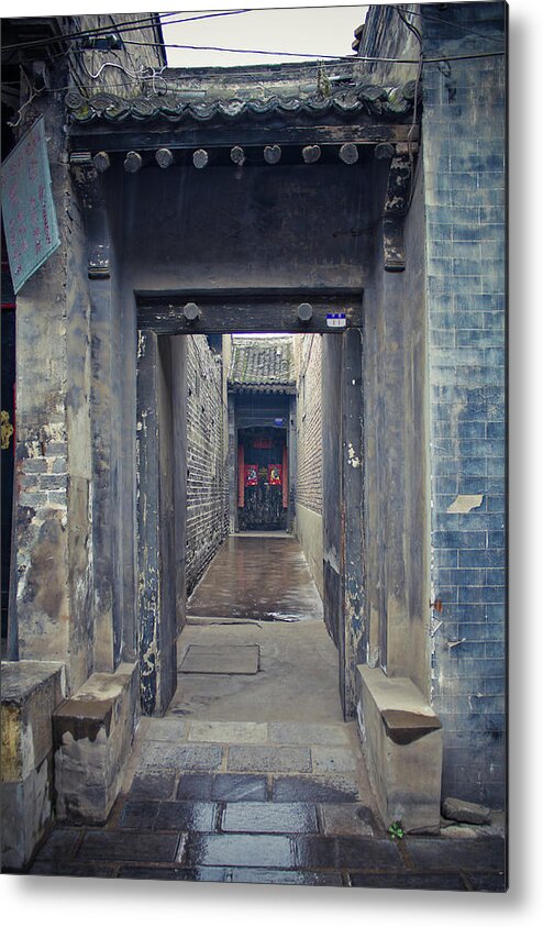 Chinese Culture Metal Print featuring the photograph Chinese Style Old Doorway by Eastimages