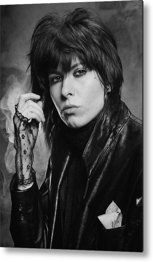Chrissie Hynde Metal Print featuring the photograph Chrissie Hynde by Fin Costello