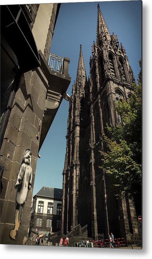 Clermont-ferrand Metal Print featuring the photograph Clermont-Ferrand Cathedral and poster art by RicardMN Photography