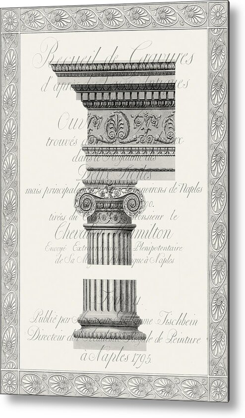  Metal Print featuring the painting Column Overlay II by Vision Studio