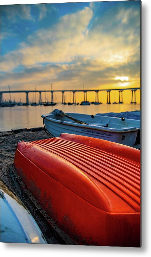Coronado Bridge Metal Print featuring the photograph Coronado Bridge boat landing by Local Snaps Photography