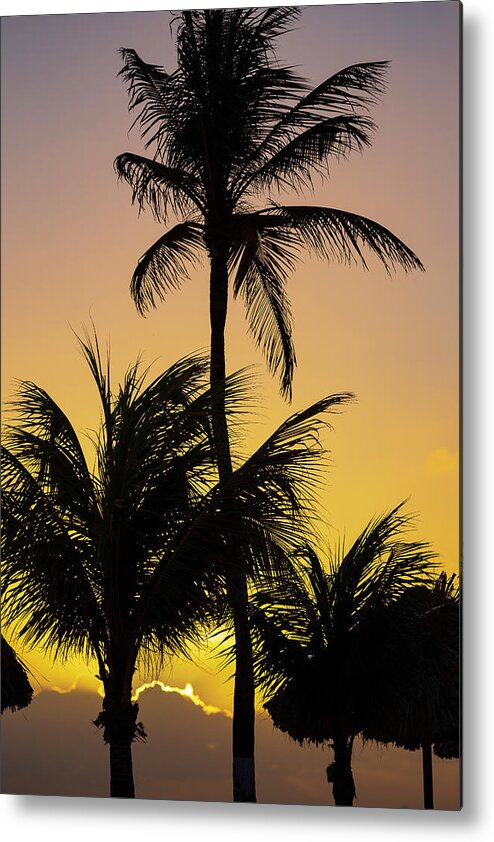 3scape Metal Print featuring the photograph Curacao Sunset by Adam Romanowicz