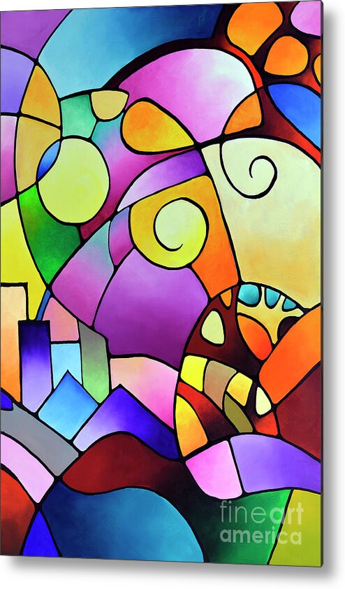 Daydream Metal Print featuring the painting Daydream Canvas Two by Sally Trace