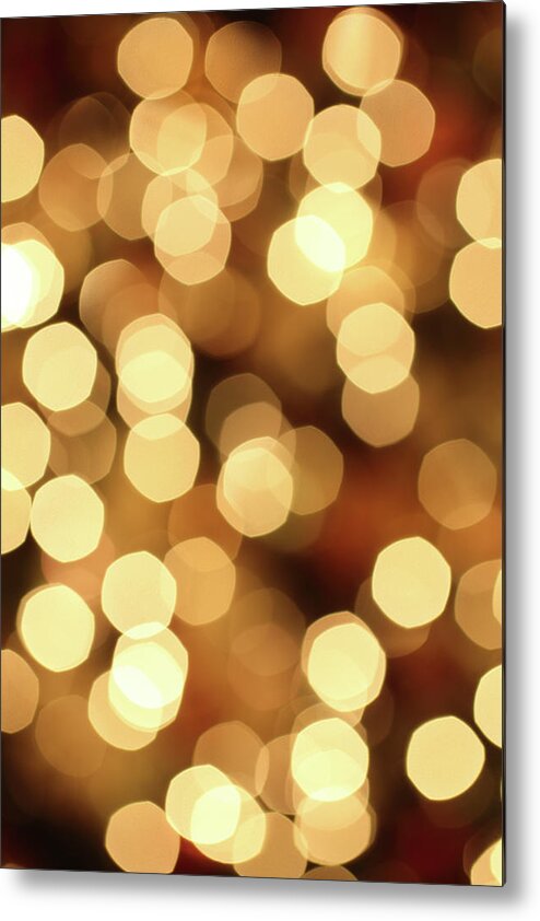 Holiday Metal Print featuring the photograph Defocused Lights Background by Blackred