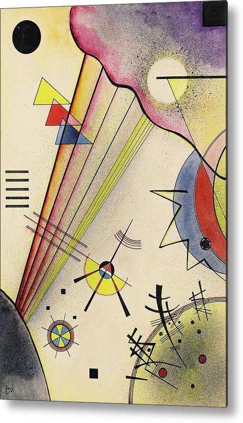 Abstract Art Metal Print featuring the painting Deutliche Verbindung by Wassily Kandinsky