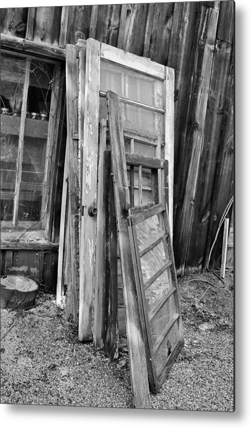 Windows Metal Print featuring the photograph Devoted Destitution- vertical by Michiale Schneider