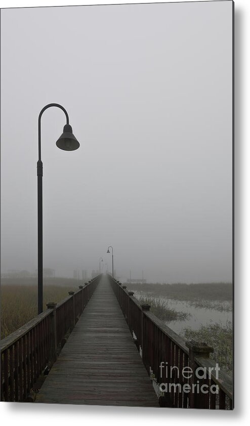 Fog Metal Print featuring the photograph Dockside Southern Fog by Dale Powell