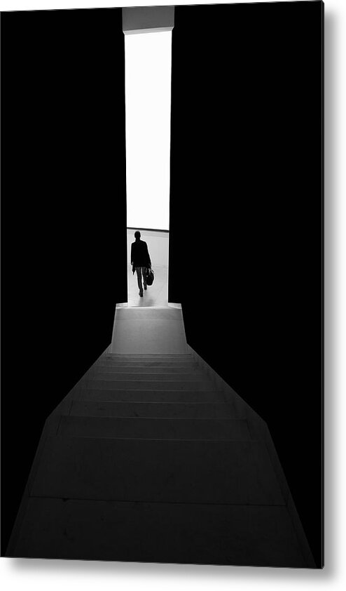 Staircase Metal Print featuring the photograph Down The Stairs by Inge Schuster