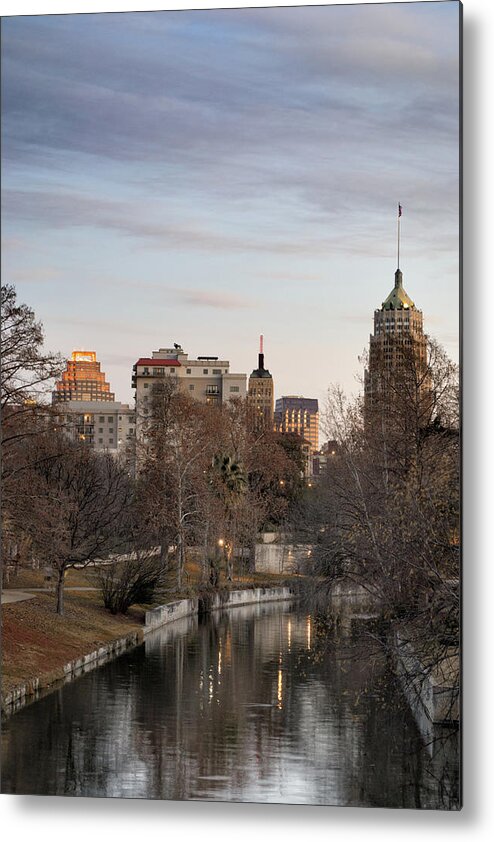 Dawn Metal Print featuring the photograph Downtown San Antonio, Texas by Carol Wood