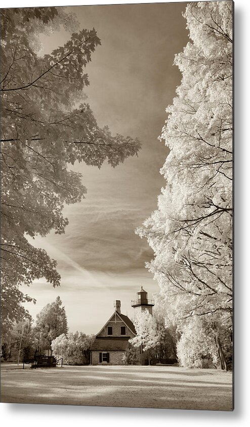 Eagle Bluff Lighthouse #2 Metal Print featuring the photograph Eagle Bluff Lighthouse #2, Door County, Wisconsin '12 by Monte Nagler