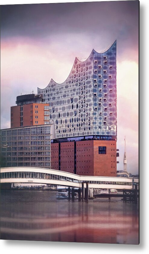 Hamburg Metal Print featuring the photograph Elbphilharmonie Hamburg Germany by Carol Japp