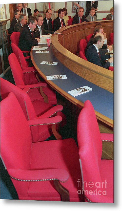 Democracy Metal Print featuring the photograph Empty Chairs At The Committee On Ways by Bettmann