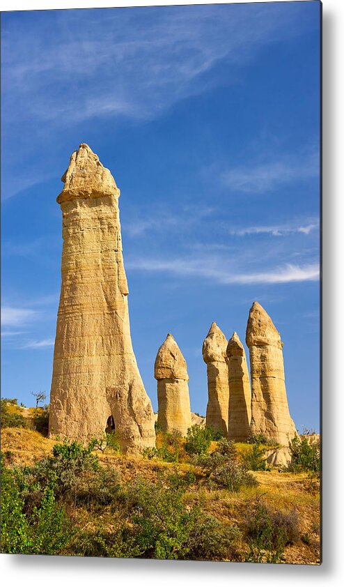Landscape Metal Print featuring the photograph Fairy Chimneys Rock Formation In Love by Jan Wlodarczyk