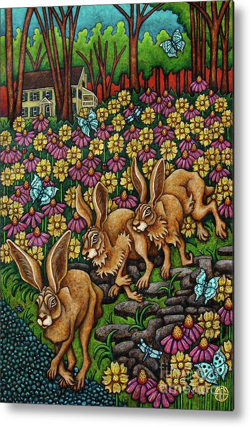 Hare Metal Print featuring the painting First Battalion by Amy E Fraser
