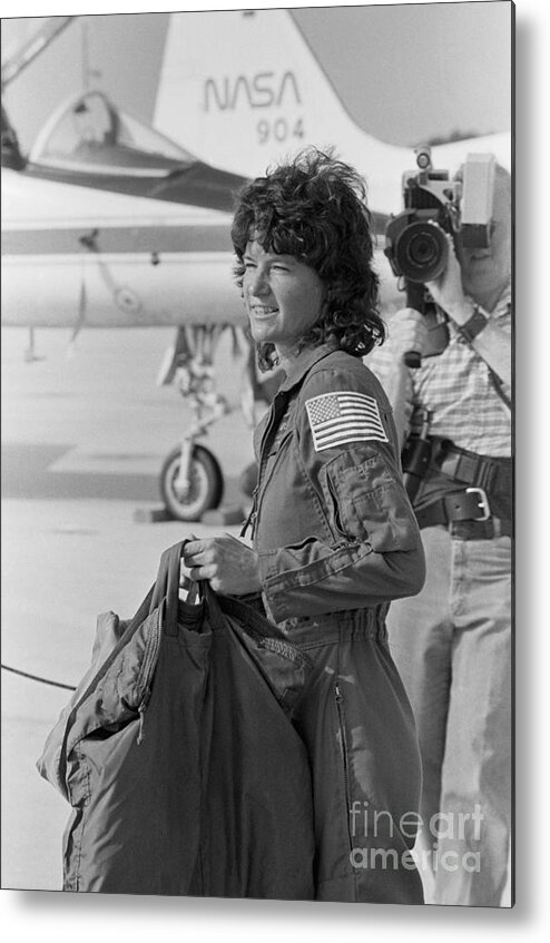 Expertise Metal Print featuring the photograph First Female American Astronaut Sally by Bettmann