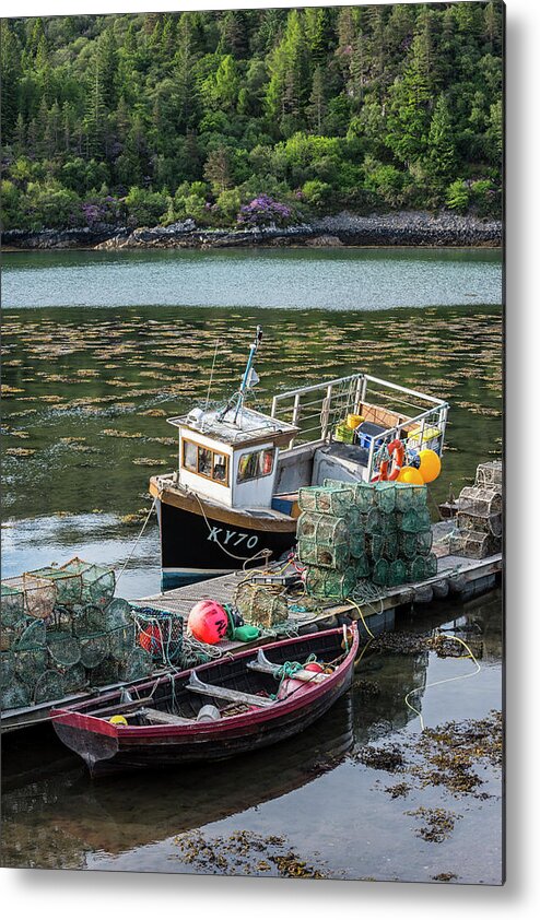 Small Metal Print featuring the photograph Fishing Boat in Plockton, Scotland by Arterra Picture Library
