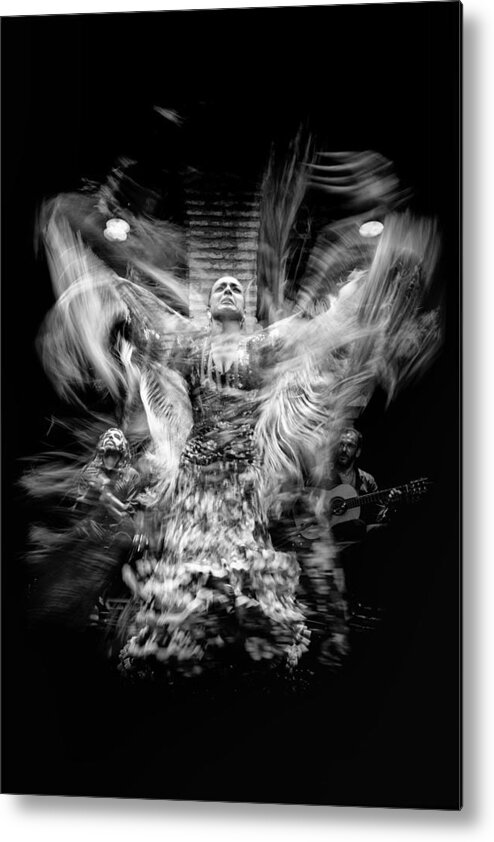 Performance Metal Print featuring the photograph Flamenco by Ivan Bertusi