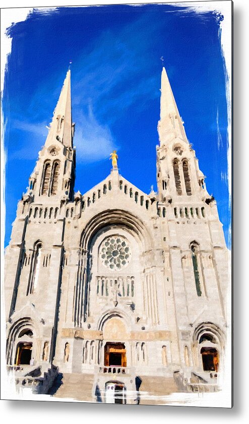 North America Metal Print featuring the photograph Front of Sainte-Anne-de-Beaupre by Darryl Brooks