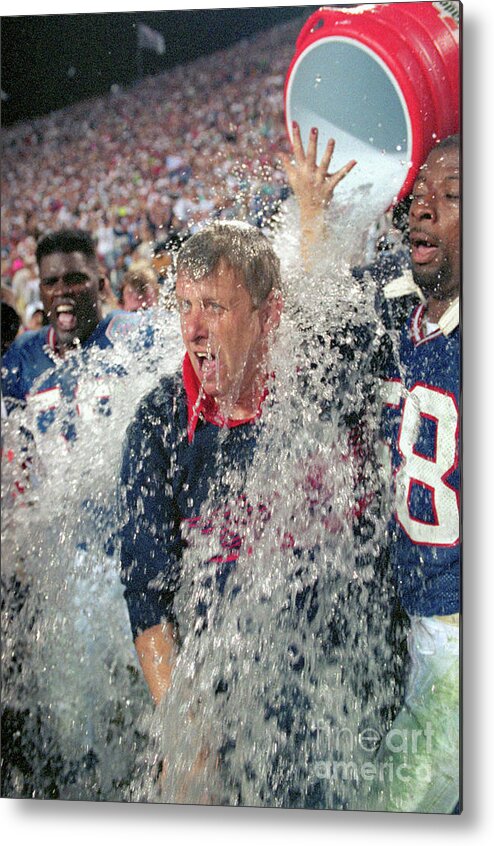 People Metal Print featuring the photograph Giants Pouring Water Over Bill Parcells by Bettmann