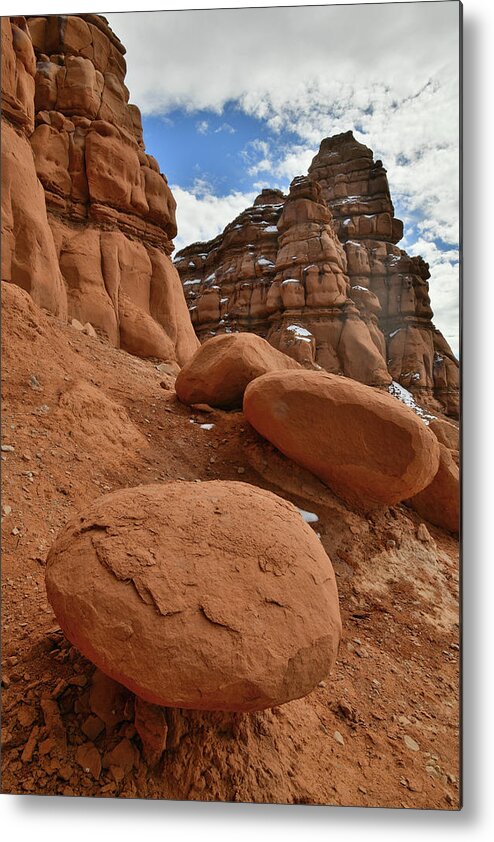 Highway 24 Metal Print featuring the photograph Goblin Boulders near Hanksville Utah by Ray Mathis