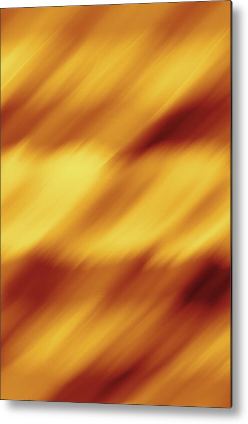 Blurred Motion Metal Print featuring the photograph Gold Blurred Background by Emrah Turudu