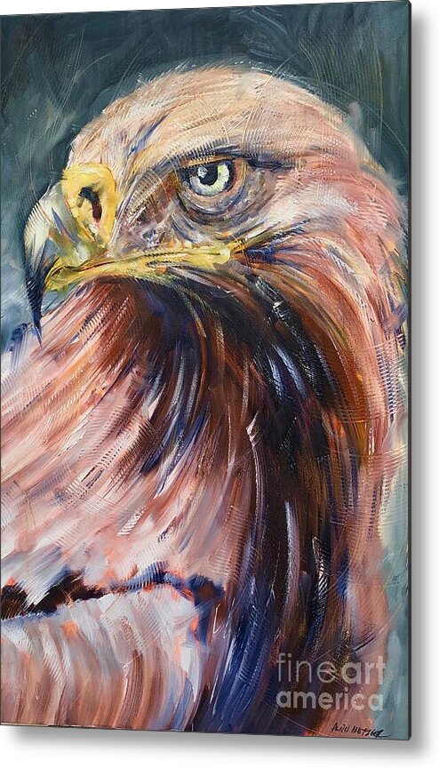 Eagle Metal Print featuring the painting Golden Eagle by Alan Metzger
