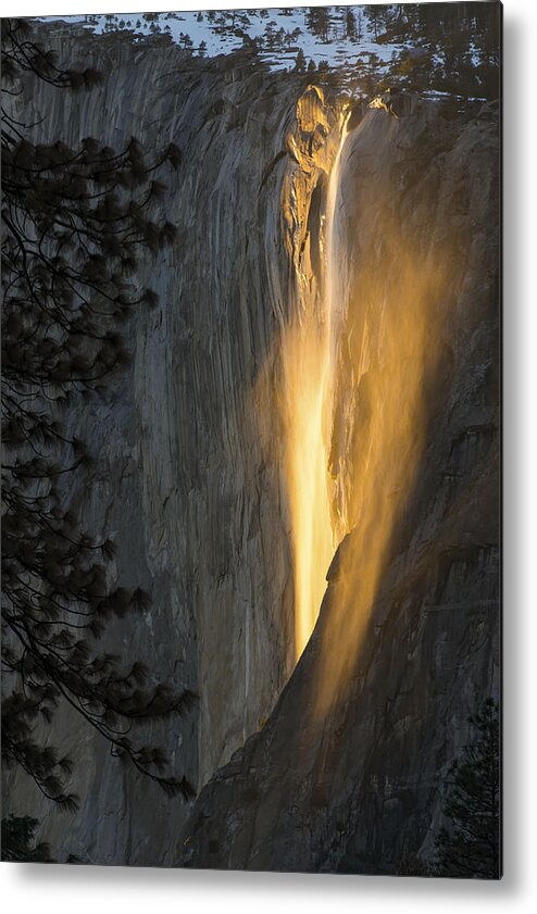Yosemite Metal Print featuring the photograph Golden Waterfall by Bjoern Alicke