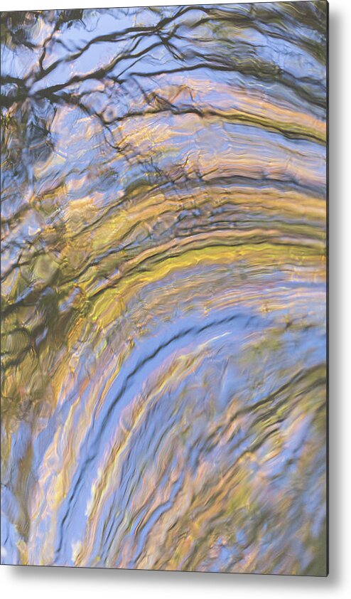 Groovy Metal Print featuring the photograph Groovy Autumn Reflections by Anita Nicholson