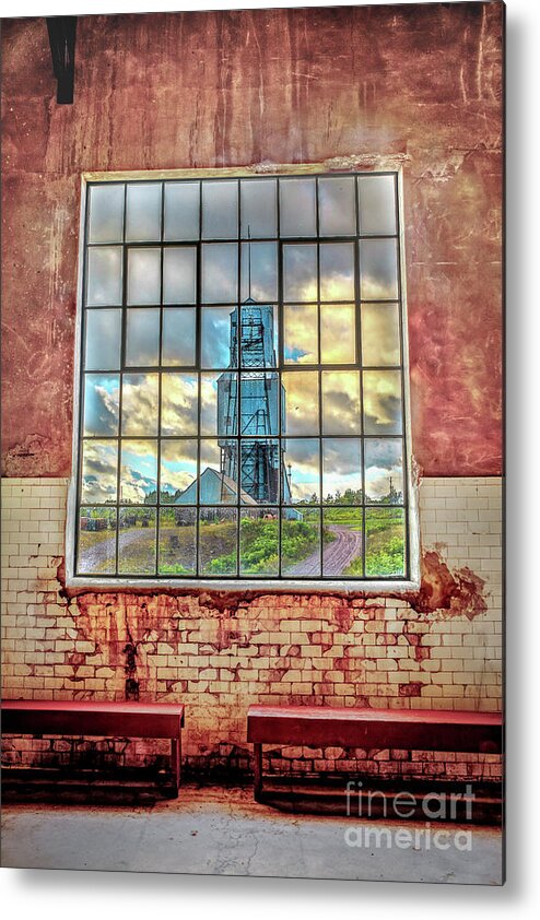 Hancock Metal Print featuring the photograph Hancock Michigan Quincy Mine Picture Window by Norris Seward