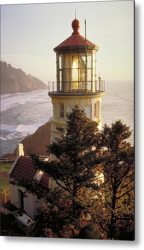 Scenics Metal Print featuring the photograph Heceta Head Lighthouse by Wbritten