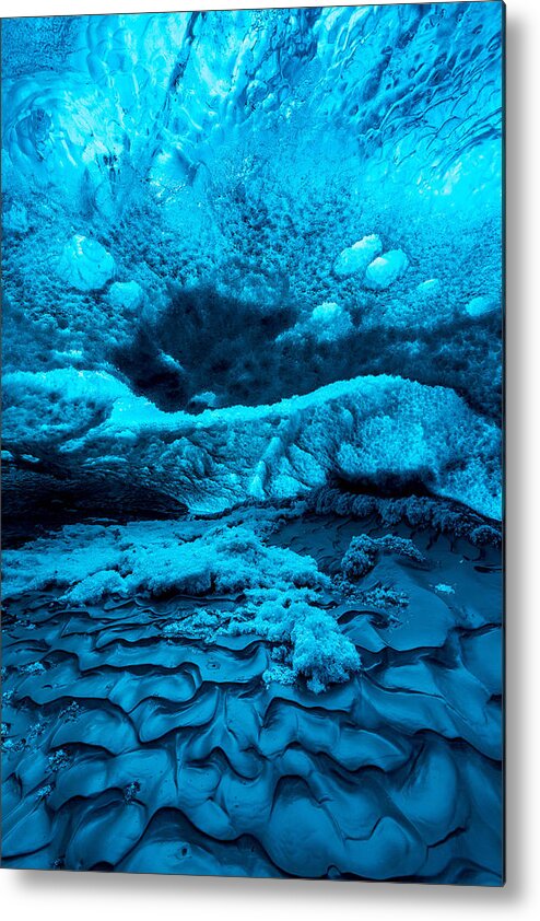Landscapes Metal Print featuring the photograph Ice Cave Iceland At Vatnajokull Glacier by Vichaya Kiatying-Angsulee