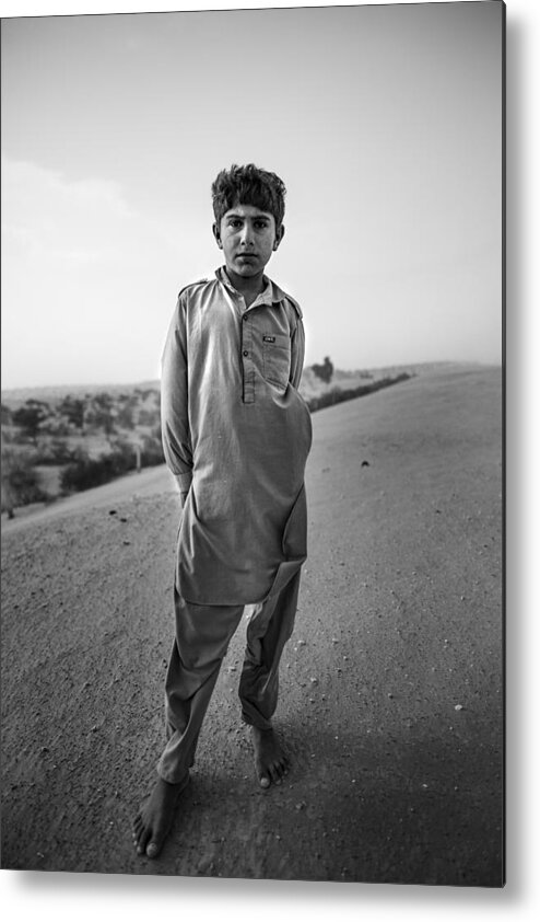 Kid Metal Print featuring the photograph Iedar K. The Kid In The Thar Desert by Ishaan Bhattacharya