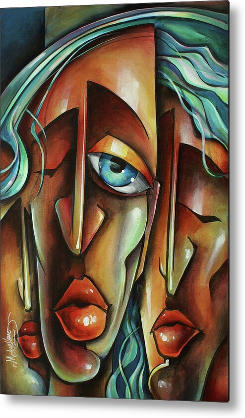 Urban Expression Metal Print featuring the painting 'Imagined' by Michael Lang