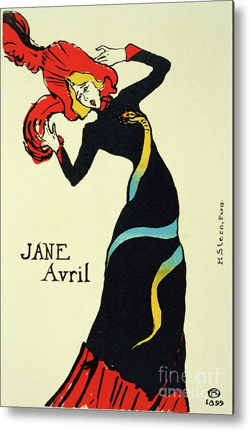 Jane Avril Metal Print featuring the drawing Jane Avril, 1899. Artist Henri De by Heritage Images