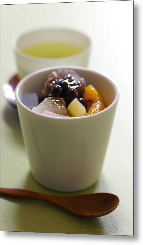 Spoon Metal Print featuring the photograph Japanese Traditional Vegan Sweets by Naomi Muraishi