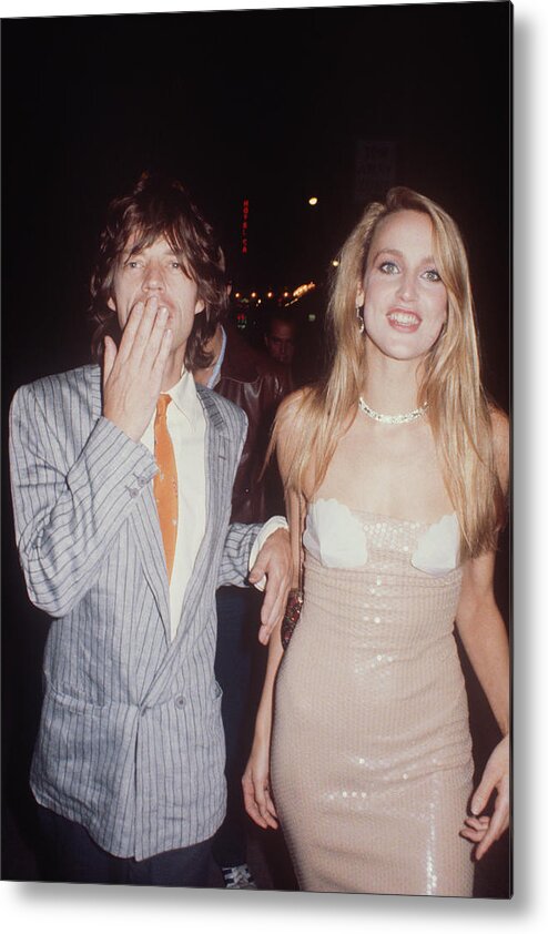 Event Metal Print featuring the photograph Jerry Hall And Mick Jagger by Art Zelin