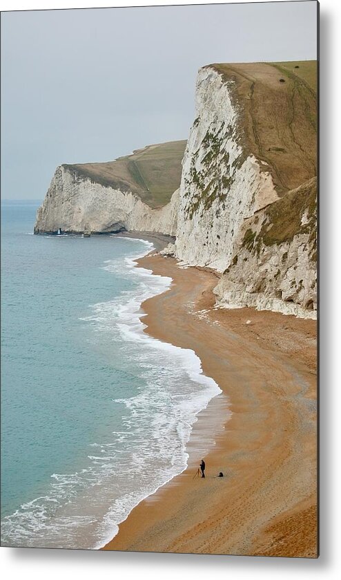 Jurassic Coast
Dorset
Landscape
Seascape
Sea
Beach
Cliffs Metal Print featuring the photograph Jurassic Jaunt by Elizabeth Allen