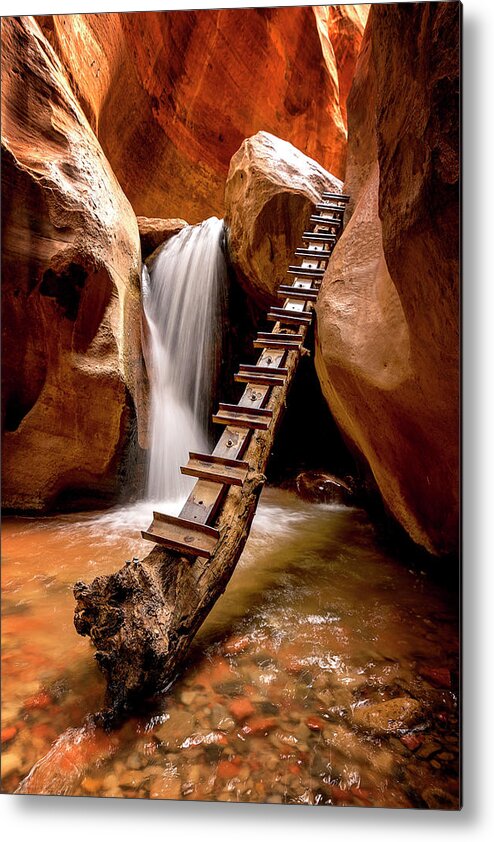 Kanarraville Metal Print featuring the photograph Ladder to Beyond by Ryan Wyckoff