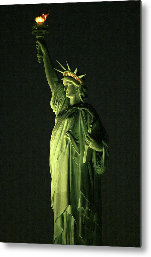 Statue Of Liberty Metal Print featuring the photograph Liberty Vertical by Robert Goldwitz