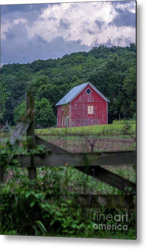 Barn Metal Print featuring the photograph Little Red Barn by Amfmgirl Photography
