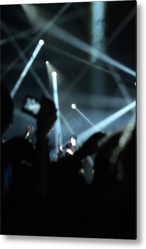 Hand Raised Metal Print featuring the photograph Live At Manchester Central by Photography By Priti Shikotra