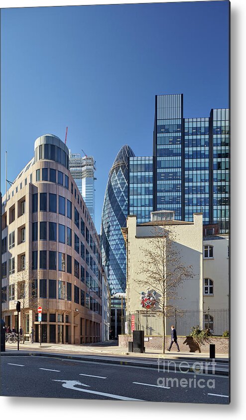 London Metal Print featuring the photograph London City Architecture by David Bleeker