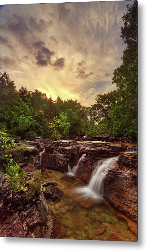 Waterfall Metal Print featuring the photograph Long Creek Falls by Robert Charity