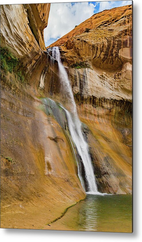 Lower Calf Creek Falls Metal Print featuring the photograph Lower Calf Profile by Joe Kopp