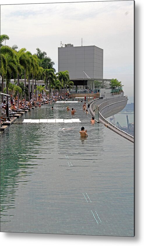 Marina Bay Sands Metal Print featuring the photograph Marina Bay Sands Skypark - Singapore, Singapore by Richard Krebs