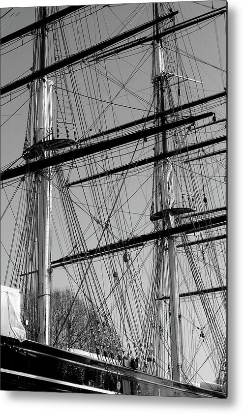 Ship Metal Print featuring the photograph Masts and Rigging of the Cutty Sark by Aidan Moran