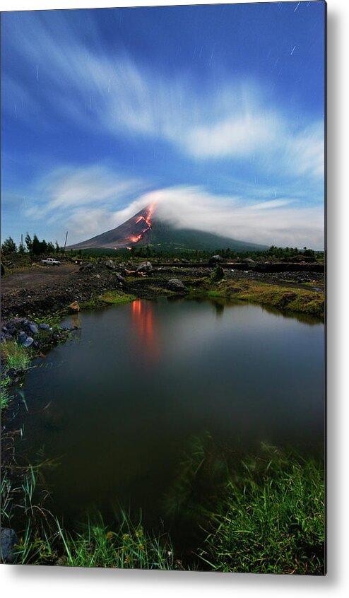 Tranquility Metal Print featuring the photograph Mayon Lava Flow by Dinno Sandoval